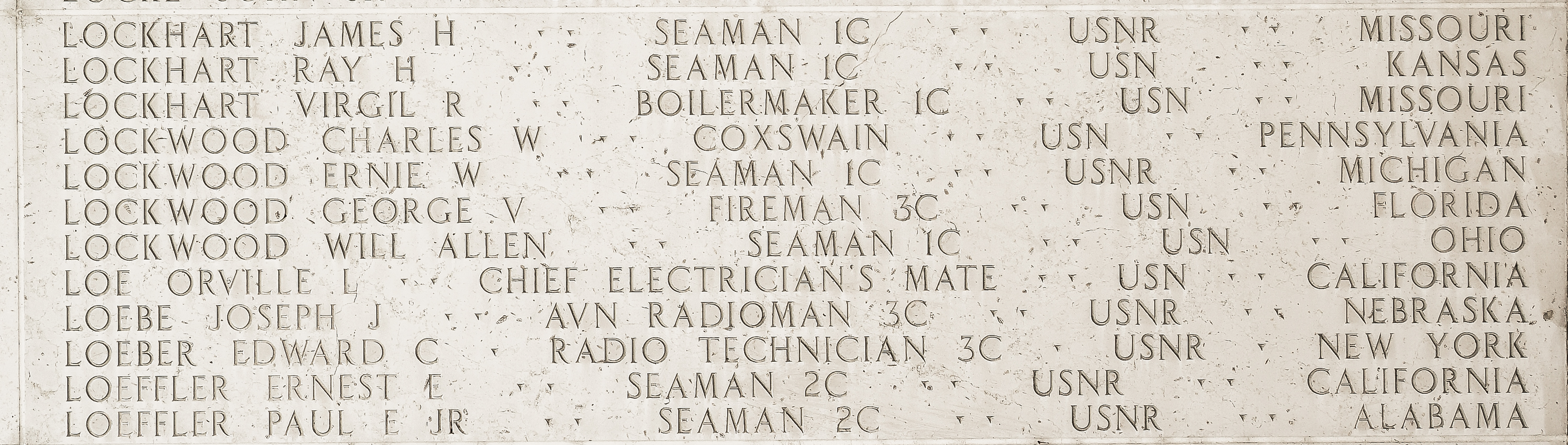 Edward C. Loeber, Radio Technician Third Class
